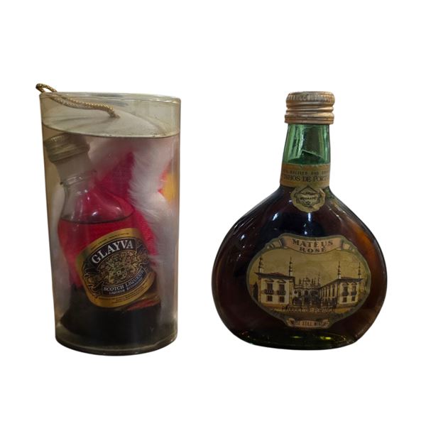 Mateus 157 ml Sealed Still Wine Bottle & 50 ml Glayva Scotch