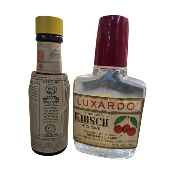 Vintage 100ml Luxardo Kirch & 2 Oz. Agostina Bitters - Both bottles are unopened