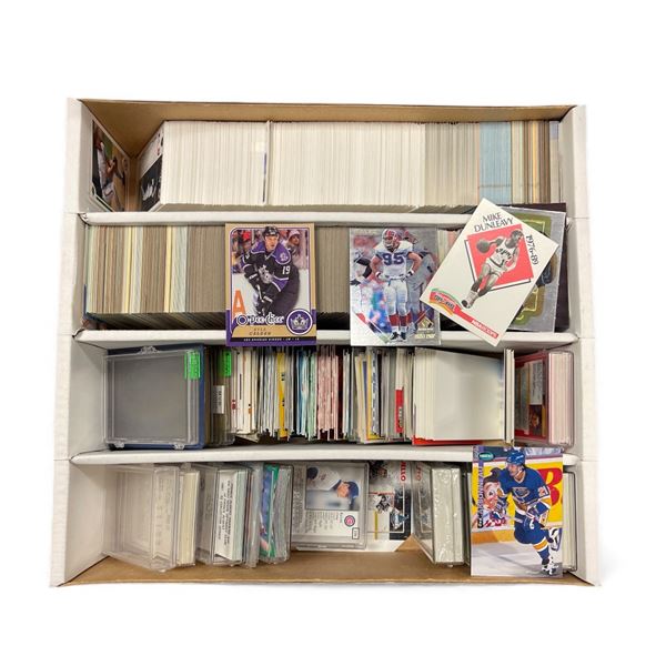 Large Box of NFL, NHL, NBA, Etc. Cards