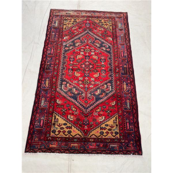 Authentic Hand-Knotted Wool Persian Rug - Origin: Zanjan  - 7ft x 4.2 ft - Made in Iran - No.11/745