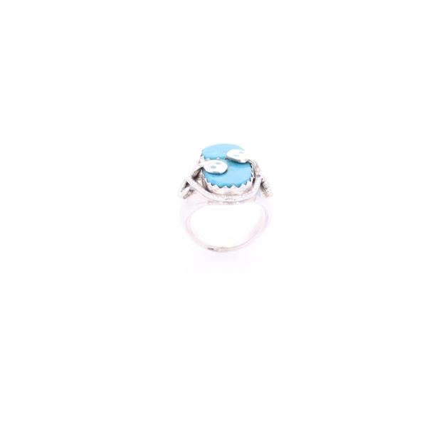 Effie Calavaza Sterling Silver Turquoise Ring