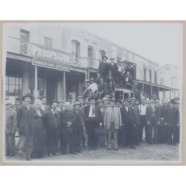 Ca. 1903 Last Stagecoach Tombstone Modoc Epitaph