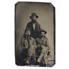 Image 1 : Rare Cattle Drovers Tintype Photo ca. 1860-70s