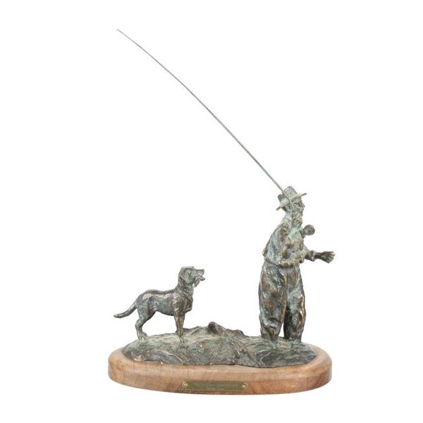 Ott Jones "Stream Side Companion" Bronze c. 1995