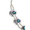 Image 3 : Navajo Bear Paw Shadowbox Turquoise Necklace