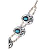 Image 5 : Navajo Bear Paw Shadowbox Turquoise Necklace