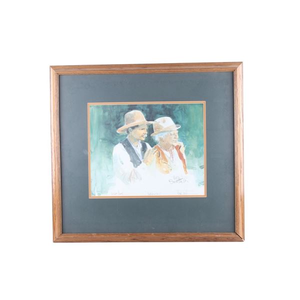 Gunsmoke, Buck Taylor AP Watercolor "Dad & Me"