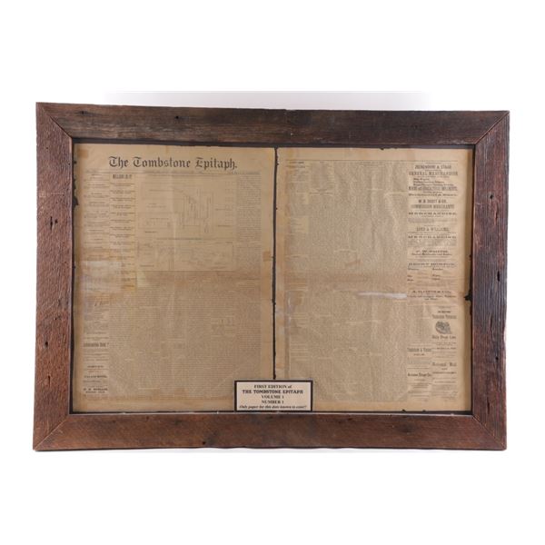 Rare First Issue Tombstone Epitaph Paper 1880