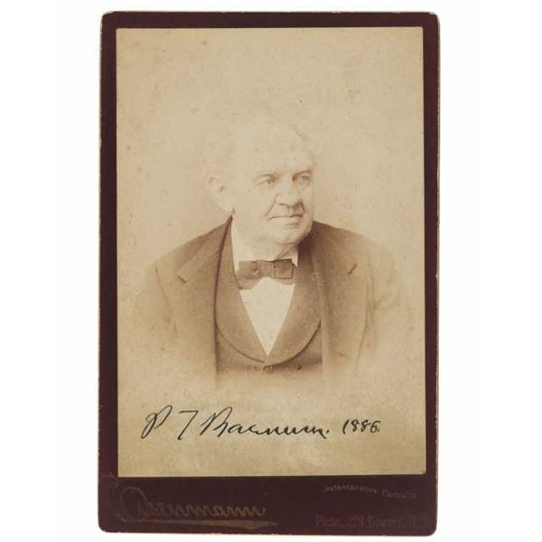 P.T. Barnum Signed Photo by Chas. Eisenmann 1886