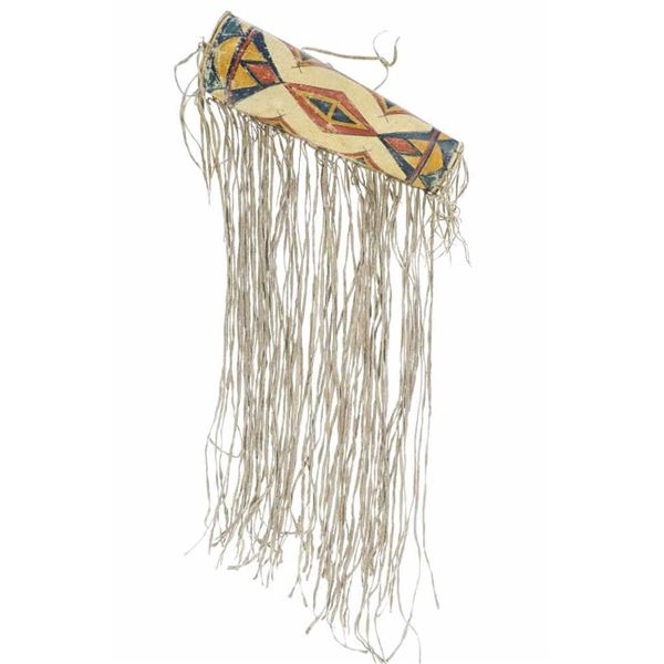 RARE 1800's Northern Plains Parfleche Bonnet Case