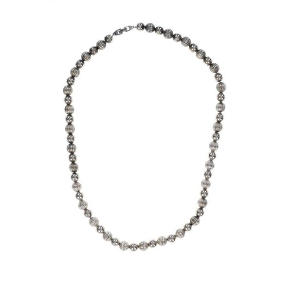 Navajo Sterling Silver Pearl Necklace c. 1970's