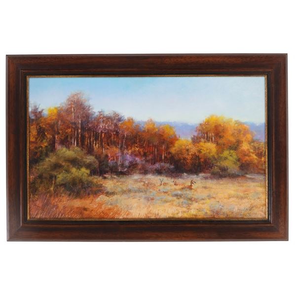 20th C. Montana, Jerolyn Dirks "Falls Mantle" Oil