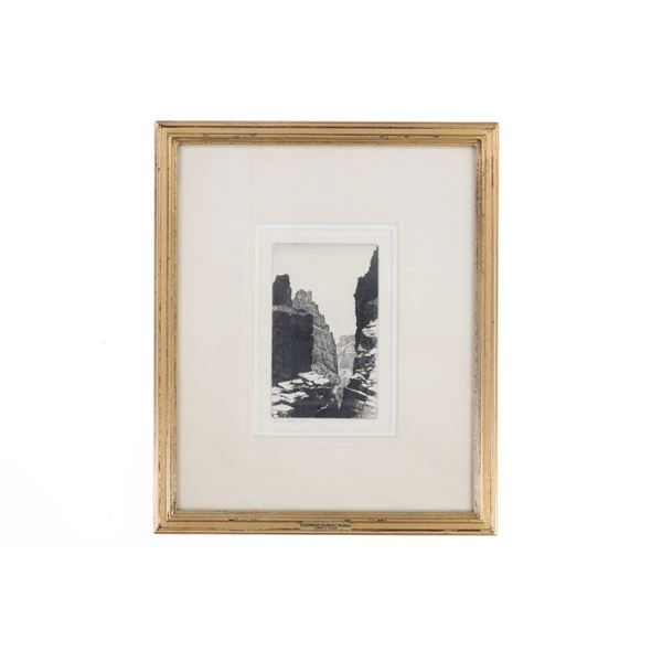 George Elbert Burr (1859-1939) Fish Creek Etching