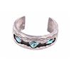 Image 4 : Navajo Sterling & Turquoise Cuff Bracelet