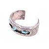 Image 6 : Navajo Sterling & Turquoise Cuff Bracelet