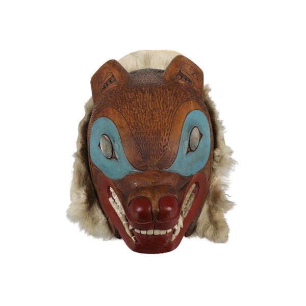 NW Coast Salish Polychrome Mahchka Mask c1940s
