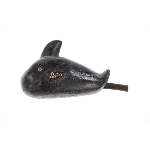 Pre-Historic Chumash Steatite Killer Whale Pipe