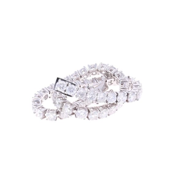 GGA Elegant 9.56ct Diamonds & 14k Wt Gold Bracelet