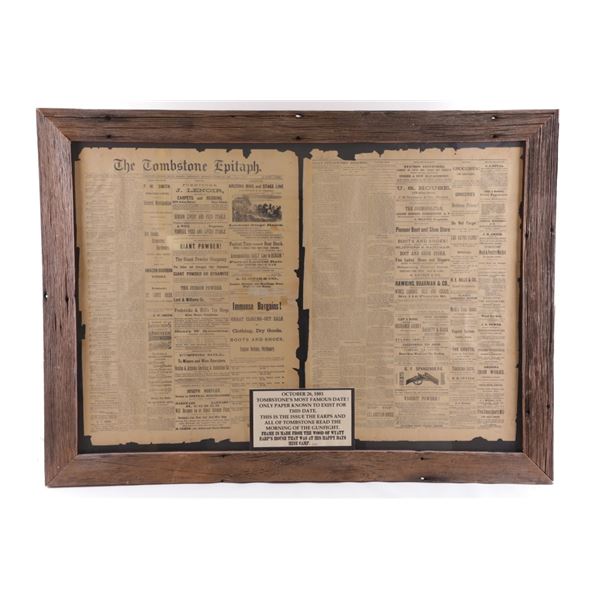 O.K. Corral Shooting Day Tombstone Epitaph Paper