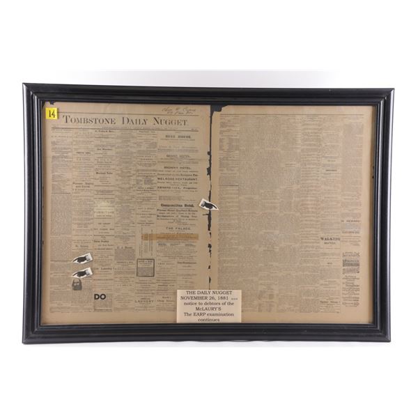 "Earp Exam" Tombstone Daily Nugget: Nov. 26, 1881