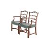Image 2 : Chippendale Style Ribbon Back Dining Chairs (2)
