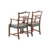 Image 4 : Chippendale Style Ribbon Back Dining Chairs (2)