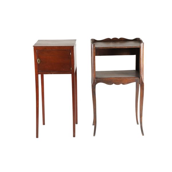 19th C French Chevet & Hepplewhite Side Tables