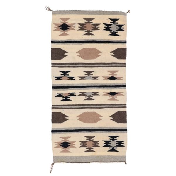 Navajo Gallup Trading Post Hand Woven Rug c. 1940s