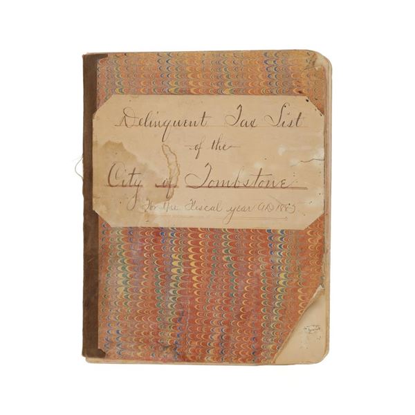 Ca. 1885 City of Tombstone, AZ Delinquent Tax List