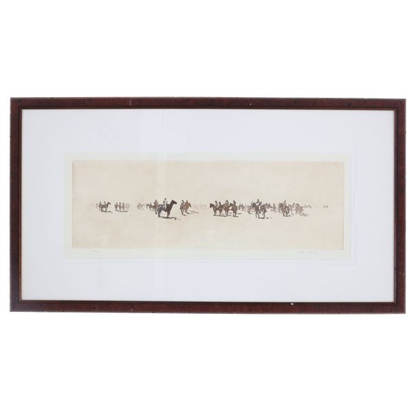 Joel Ostlind (b. 1954) Caravan Silhouette Etching