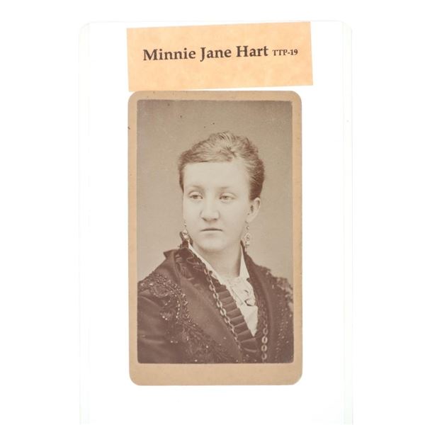 Rare Minnie Jane Hart 1868-1881 Carte-de-Visite