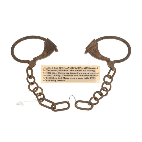 B. Alvord & J. Yoas Tombstone Jail Break Leg Irons