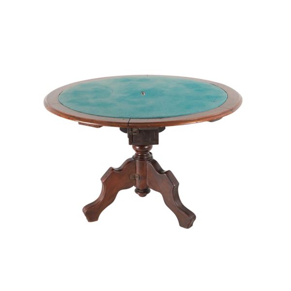 Ca. 1870 Gambling Walnut Steamboat Poker Table