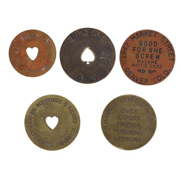 American Brothel Tokens "Good For One Screw"