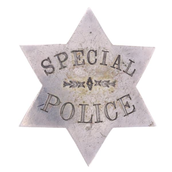 Ca 1890-1900 6pt Northwestern Special Police Badge
