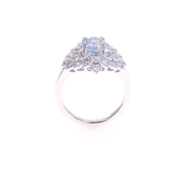 GGA Platinum, 2.29 CTW Sapphire & Diamond Ring