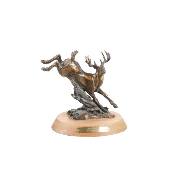 Con Williams "Whitetail" Bronze Sculpture c. 1994