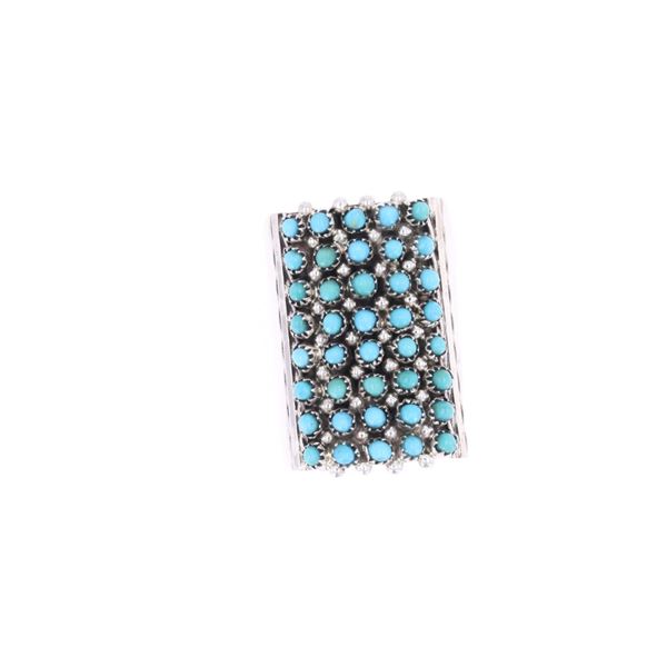 Zuni S. Haloo Sterling Silver Petit Point Ring