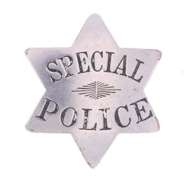 Arizona Territory Special Police Badge c. 1880's