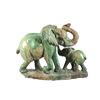 Image 1 : Verdite Mother & Baby Elephant 20th C. Hand Carved