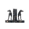 Image 11 : Bronze Hunting Pointer Marble Bookends c. 20th C