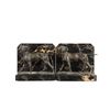 Image 2 : Bronze Hunting Pointer Marble Bookends c. 20th C