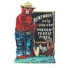 Image 2 : Smokey The Bear Embossed Polychrome Sign