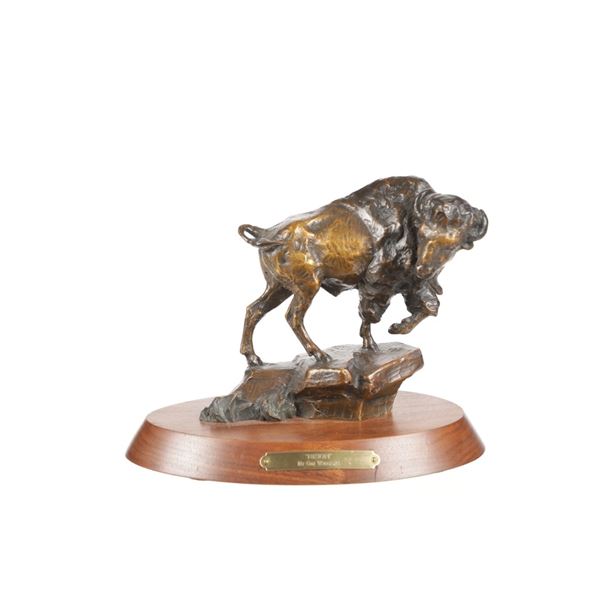 Con Williams "Bison" Bronze Sculpture c. 1999