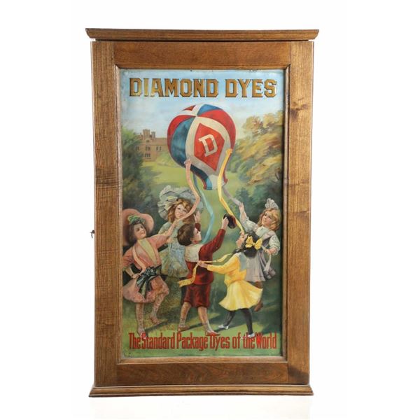 Diamond Dyes Mercantile Advertising Cabinet c1911