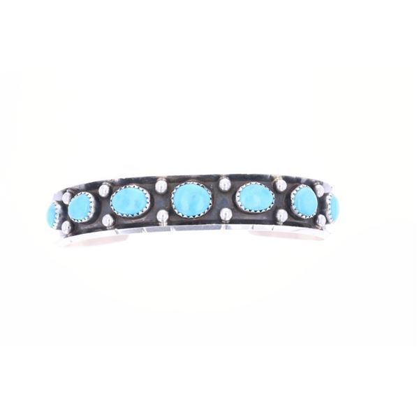 Navajo Rose Castillo Sterling & Turquoise Bracelet