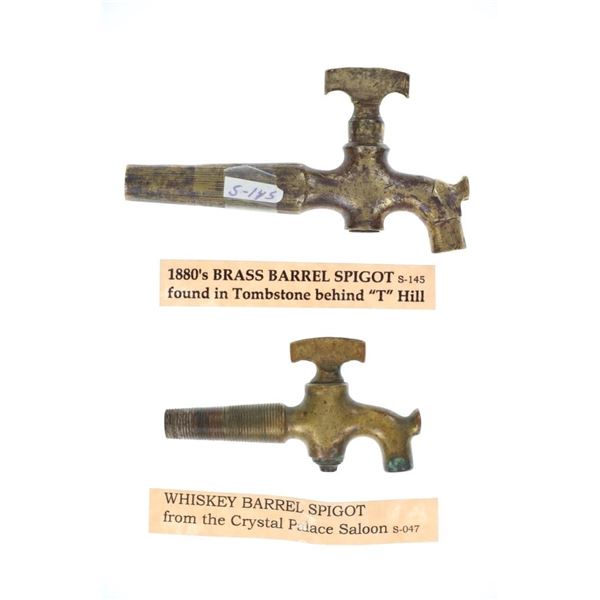 Crystal Palace & T-Hill Brass Barrel Spigots (2)