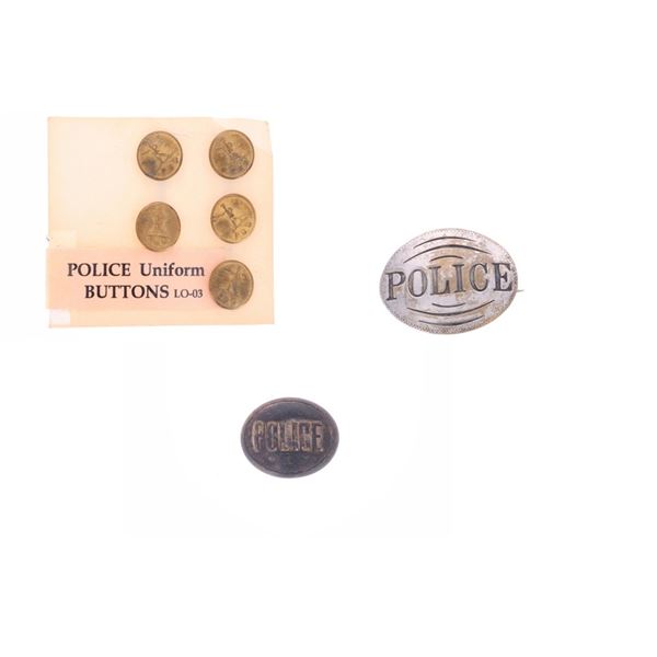 Tombstone Museum Police Badge & Uniform Buttons