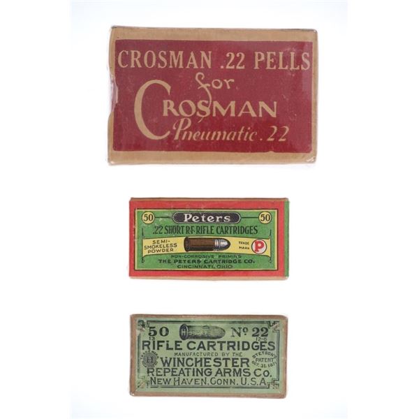 Early Winchester, Peters & Crosman NOS Ammo Boxes