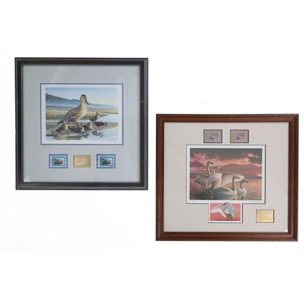 Limited Ed Montana Waterfowl Gold Stamp Lithograph
